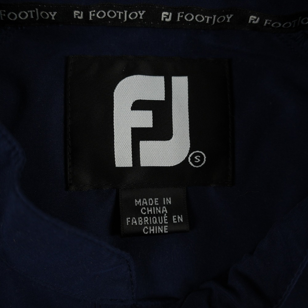 FootJoy Pullover Windshirt Mens S Blue Snap Mock Neck Raglan Long Sleeve Golf - Picture 5 of 8